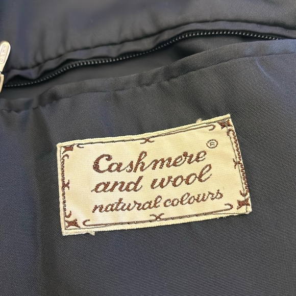 Cashmere & Wool Women’s Navy Classic Long Overcoat Size 12 - Picture 15 of 16